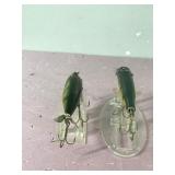 2 - Collectible Wooden Fishing Lures - Creek Chub Pikie & Injured Minnow