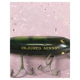 2 - Collectible Wooden Fishing Lures - Creek Chub Pikie & Injured Minnow