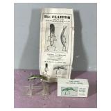 Collectible Wooden Fly Rod Flatfish F-6 Fishing Lure with Box