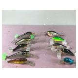Lot of 10 Bagley Fishing Lures