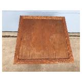 Solid Wood Side Table with Carved Leafs for Design