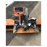 Rigid 10” Miter Saw Mounted on Platform with Extra New Blade
