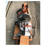 Rigid 10” Miter Saw Mounted on Platform with Extra New Blade