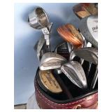 Miller Golf Bag with Clubs, Golf Balls, Nike Golf Shoes, Ty’s and More - See pictures for clubs