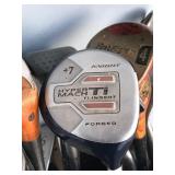 Miller Golf Bag with Clubs, Golf Balls, Nike Golf Shoes, Ty’s and More - See pictures for clubs