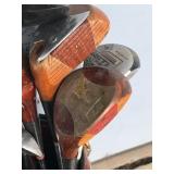 Miller Golf Bag with Clubs, Golf Balls, Nike Golf Shoes, Ty’s and More - See pictures for clubs