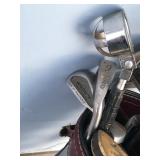 Miller Golf Bag with Clubs, Golf Balls, Nike Golf Shoes, Ty’s and More - See pictures for clubs