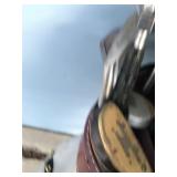 Miller Golf Bag with Clubs, Golf Balls, Nike Golf Shoes, Ty’s and More - See pictures for clubs