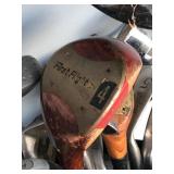 Miller Golf Bag with Clubs, Golf Balls, Nike Golf Shoes, Ty’s and More - See pictures for clubs