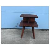 Vintage 2 Tier Solid Wood End Table
