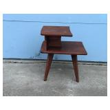 Vintage 2 Tier Solid Wood End Table