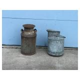 2 - Vintage Milk Cans