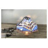 Vintage Stained Glass Hanging Lamp