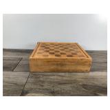 VINTAGE WOOD MARLBORO DELUXE GAME SET CHECKERS BACKGAMMON