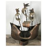2 - Vintage Metal Sail Ships