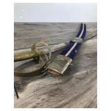 Vintage Pirate Sword with Brass Handle and Sheath  - Handle is Shaped like some type of Creature