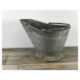 Vintage Galvanized Fireplace Charcoal Bucket