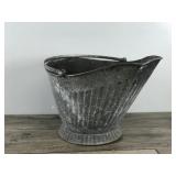 Vintage Galvanized Fireplace Charcoal Bucket