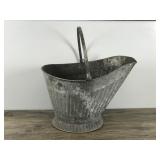 Vintage Galvanized Fireplace Charcoal Bucket