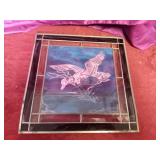 Stained glass duck picture
