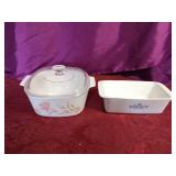 Corning ware casserole and bread pan