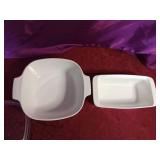 Corning ware casserole and bread pan