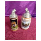 2 Small German steins