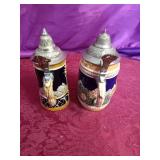 2 Small German steins