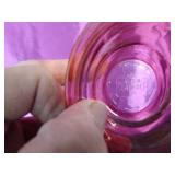 Rare pink glass bake dessert set