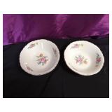 2 Vintage floral design serving bowls