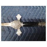 Vintage Knights of Columbus sword by Lynch and Elly with sheath and belt holster
