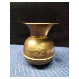 Brass Pony Express spittoon