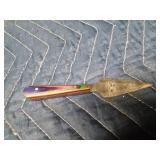 Stag antler handle Damascus steel blade knife with sheath, Red toned wood handle with forged Damascus steel blade and sheath,and a wood handle Damascus steel blade dagger with sheath