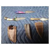 Stag antler handle Damascus steel blade knife with sheath, Red toned wood handle with forged Damascus steel blade knife with sheathj, wood handle Damascus steel blade dagger with sheath