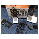 Vintage V-tech handset cordless phones and new water bottles