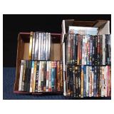 2 Boxes DVDs and 1 Titanic VHS set