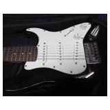 Squier mini fender electric guitar with strap and soft case - Works