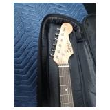 Squier mini fender electric guitar with strap and soft case - Works