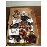 Flat of vintage jewelry incxludi9ng sterling silver, Monet, West Germany, Trifari, and more