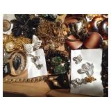 Flat of vintage jewelry incxludi9ng sterling silver, Monet, West Germany, Trifari, and more