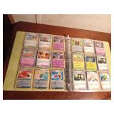Binder of Pokemon trading cards