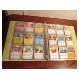 Binder of Pokemon trading cards