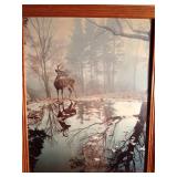 Framed deer print