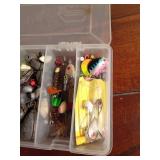 Tackle box of jigs, hooks, sinkers and more