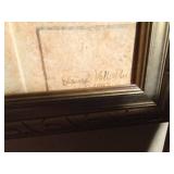 Vintage Signed framed print by Elaine Vollherbst