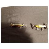 Vintage Heddon Dying Flutter fishing lure and Vintage original NIP - 1 - Dibbee fishing lure