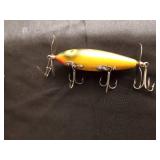 Vintage Heddon Dying Flutter fishing lure and Vintage original NIP - 1 - Dibbee fishing lure