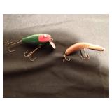 2 Vintage wooden fishing lures
