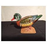 Hand carved and painted wooden duck by Ken Hagle