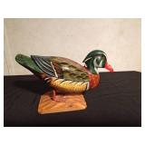 Hand carved and painted wooden duck by Ken Hagle